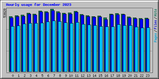 Hourly usage for December 2023